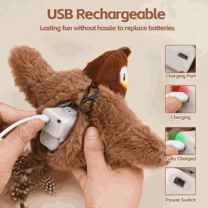 Flying Bird Cat Toy